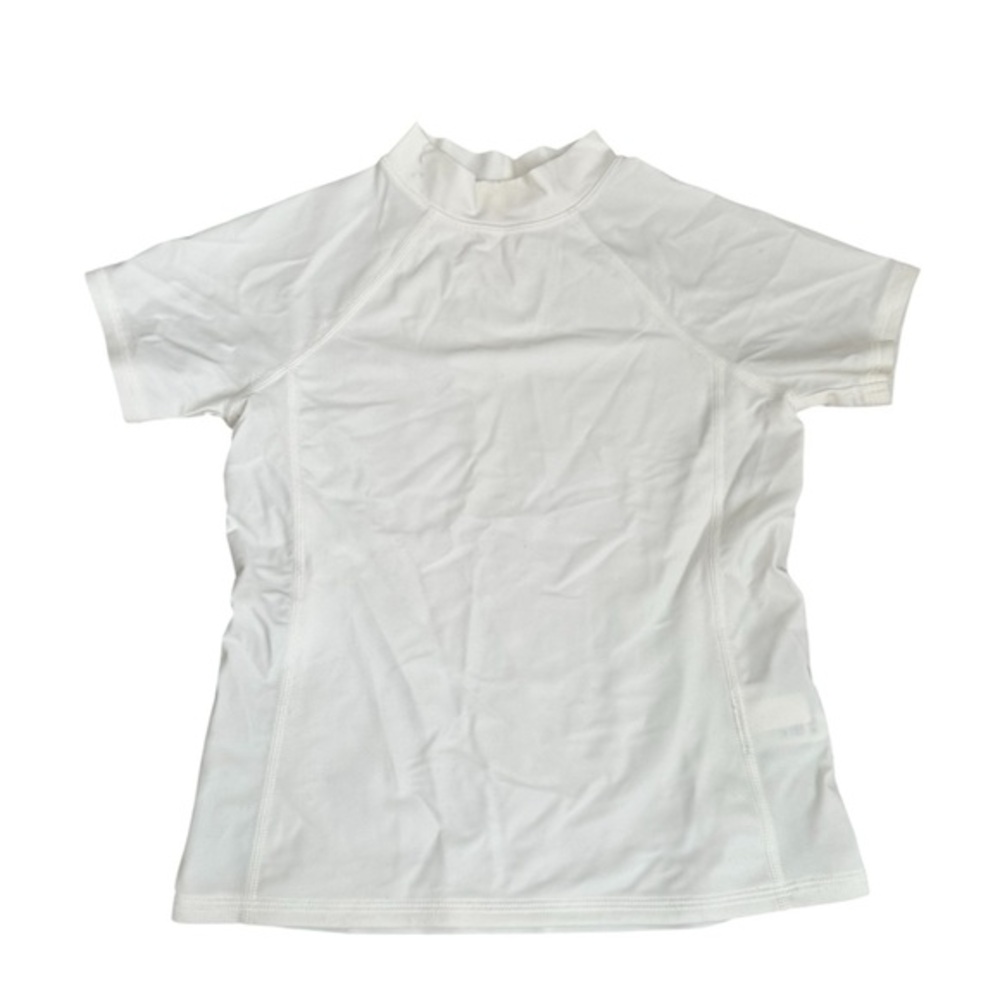 Lands' End Kids White Swim Rashguard
